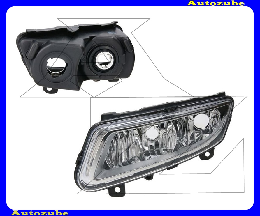 Ködlámpa bal + nappali fény, króm házas (H8/P21W) statikus kanyarkövető {TYC} Ködlámpa bal + nappali fény, króm házas (H8/P21W) statikus kanyarkövető {TYC}