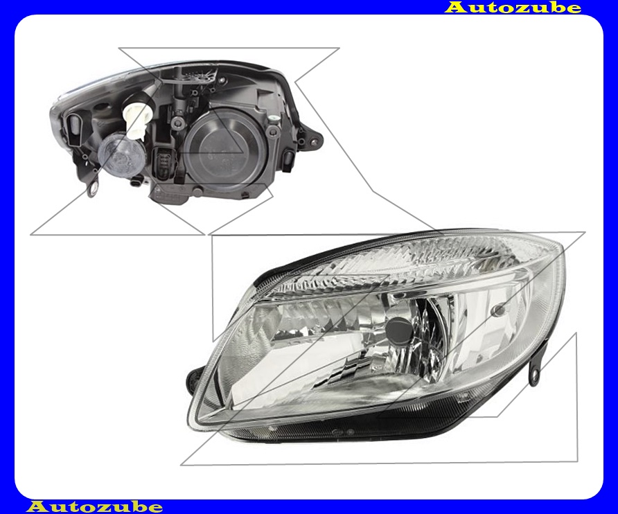 Fényszóró bal (H4) motorral {HELLA} /RENDELÉSRE/ Fényszóró bal (H4) motorral {HELLA} /RENDELÉSRE/