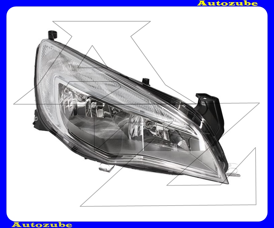 Fényszóró jobb króm házas (H7/H7/W21/5W) nappali fénnyel, motorral {HELLA} Fényszóró jobb króm házas (H7/H7/W21/5W) nappali fénnyel, motorral {HELLA}