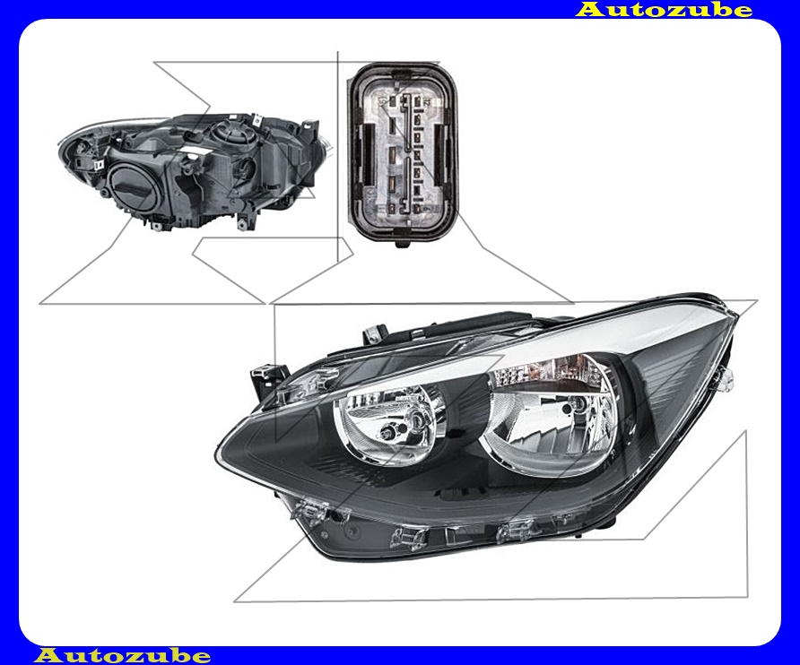 Fényszóró bal (H6W/H7/H7/PY21W/W21W) nappali fénnyel, motorral Fényszóró bal (H6W/H7/H7/PY21W/W21W) nappali fénnyel, motorral