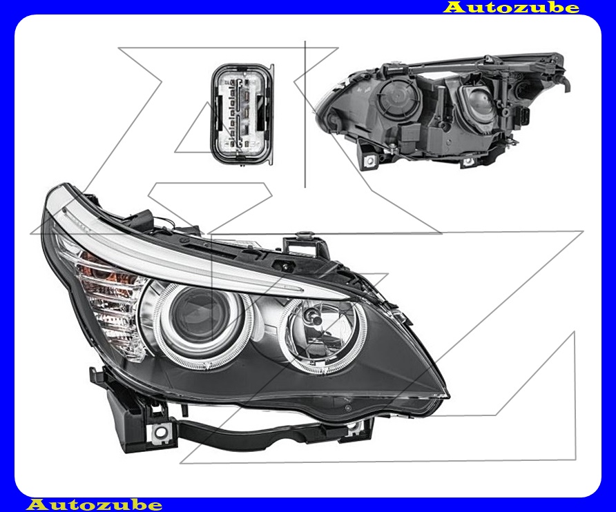 Fényszóró jobb (H7/H7/PY21W/H6W/LED) motorral {HELLA} Fényszóró jobb (H7/H7/PY21W/H6W/LED) motorral {HELLA}