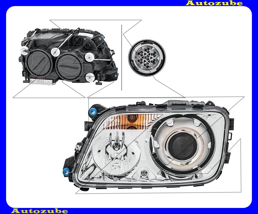Fényszóró bal Bi-XENON (D1S/H1/W5W/PY21W) komplett {HELLA} Fényszóró bal Bi-XENON (D1S/H1/W5W/PY21W) komplett {HELLA}