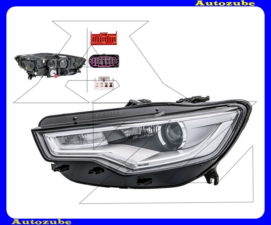 Fényszóró bal XENON (D3S/H7/LED) kanyarkövetős, nappali fénnyel, motorral (izzó és elektronika nélkül) {HELLA} Fényszóró bal XENON (D3S/H7/LED) kanyarkövetős, nappali fénnyel, motorral (izzó és elektronika nélkül) {HELLA}