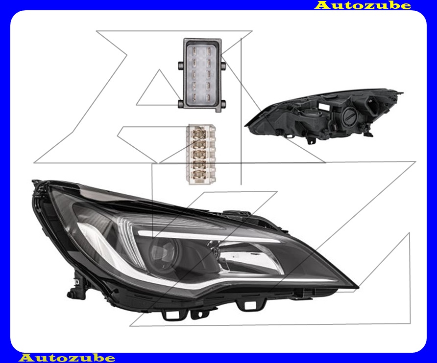 Fényszóró bal (H7/H1/LED) fekete házas, motorral, LED vezérlő nélkül nappali fényhez/helyzetjelzőhöz {MAGNETI MARELLI} Fényszóró bal (H7/H1/LED) fekete házas, motorral, LED vezérlő nélkül nappali fényhez/helyzetjelzőhöz {MAGNETI MARELLI}