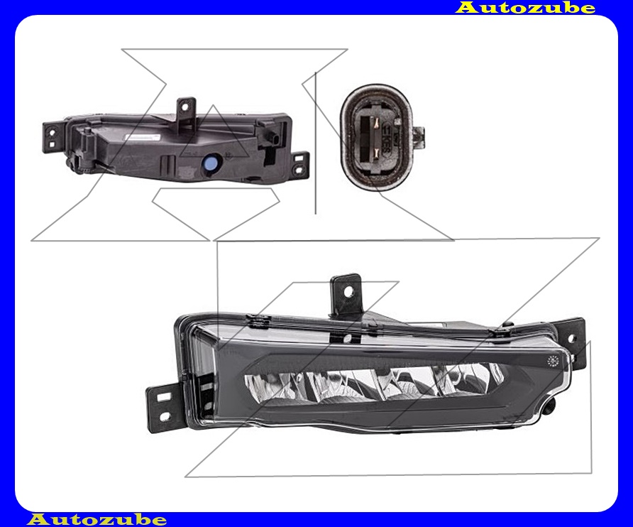 Ködlámpa jobb, fekete házas (LED) {HELLA} Ködlámpa jobb, fekete házas (LED) {HELLA}