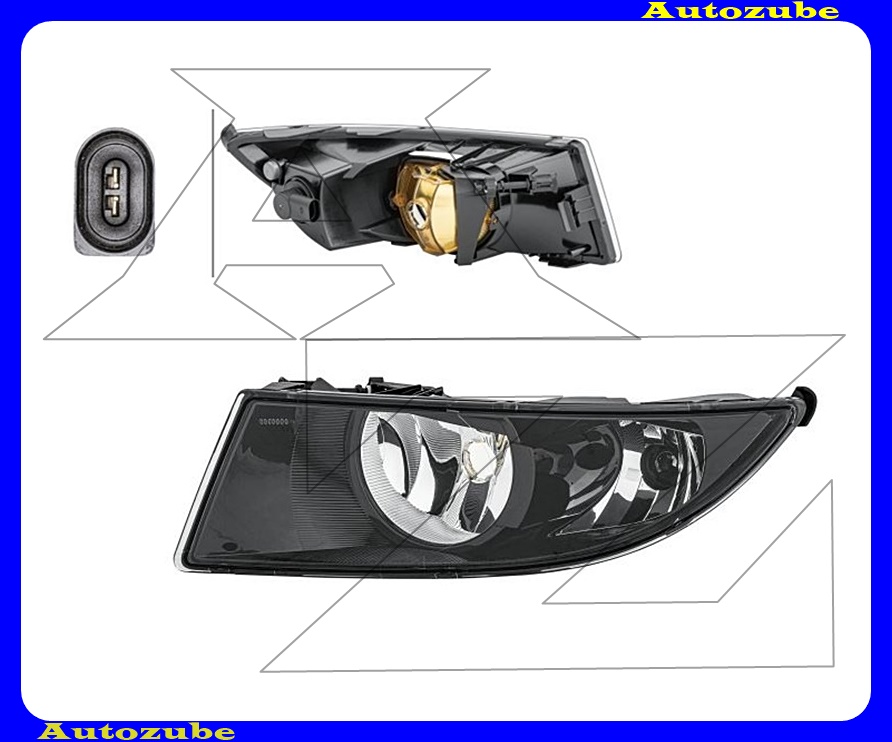 Ködlámpa bal fekete házas (H8/P21W) nappali fénnyel {HELLA} Ködlámpa bal fekete házas (H8/P21W) nappali fénnyel {HELLA}