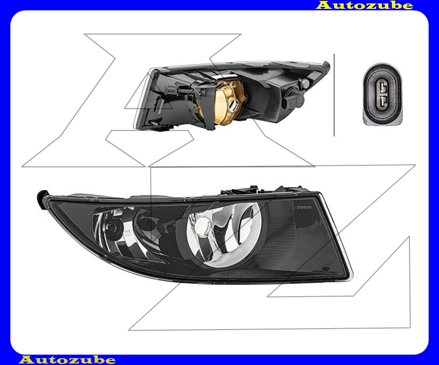 Ködlámpa jobb fekete házas (H8/P21W) nappali fénnyel {HELLA} Ködlámpa jobb fekete házas (H8/P21W) nappali fénnyel {HELLA}