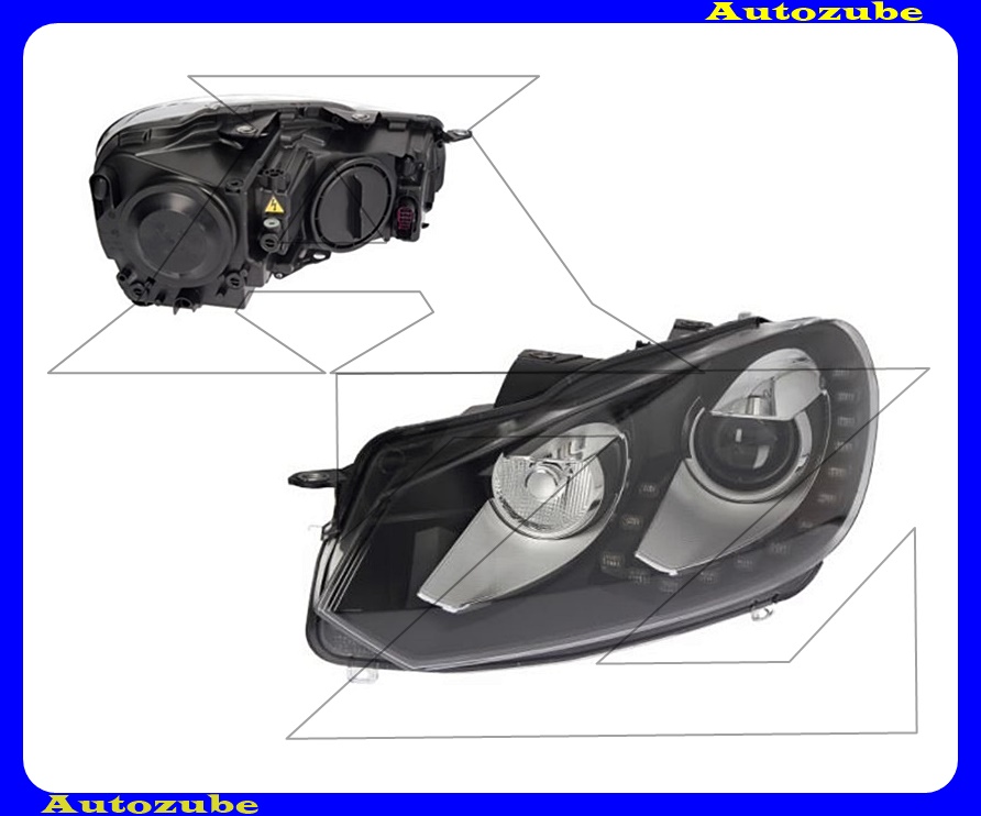 Fényszóró bal Bi-XENON (D1S/LED) kanyarkövetős, nappali fénnyel, motorral (izzó és elektronika nélkül) {HELLA} Fényszóró bal Bi-XENON (D1S/LED) kanyarkövetős, nappali fénnyel, motorral (izzó és elektronika nélkül) {HELLA}