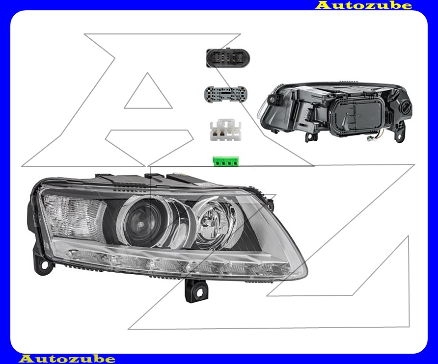 Fényszóró jobb Bi-Xenon (D3S/H7/LED) motorral (izzó elektronika és motor nélkül) {HELLA} Fényszóró jobb Bi-Xenon (D3S/H7/LED) motorral (izzó elektronika és motor nélkül) {HELLA}