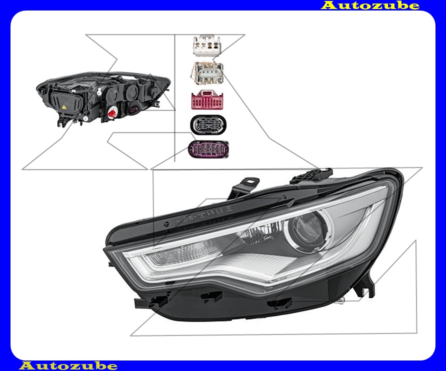 Fényszóró bal Bi-XENON (D3S/H7/PSY24W) kanyarkövetős, nappali fénnyel, motorral (izzó és elektronika nélkül) {HELLA} Fényszóró bal Bi-XENON (D3S/H7/PSY24W) kanyarkövetős, nappali fénnyel, motorral (izzó és elektronika nélkül) {HELLA}