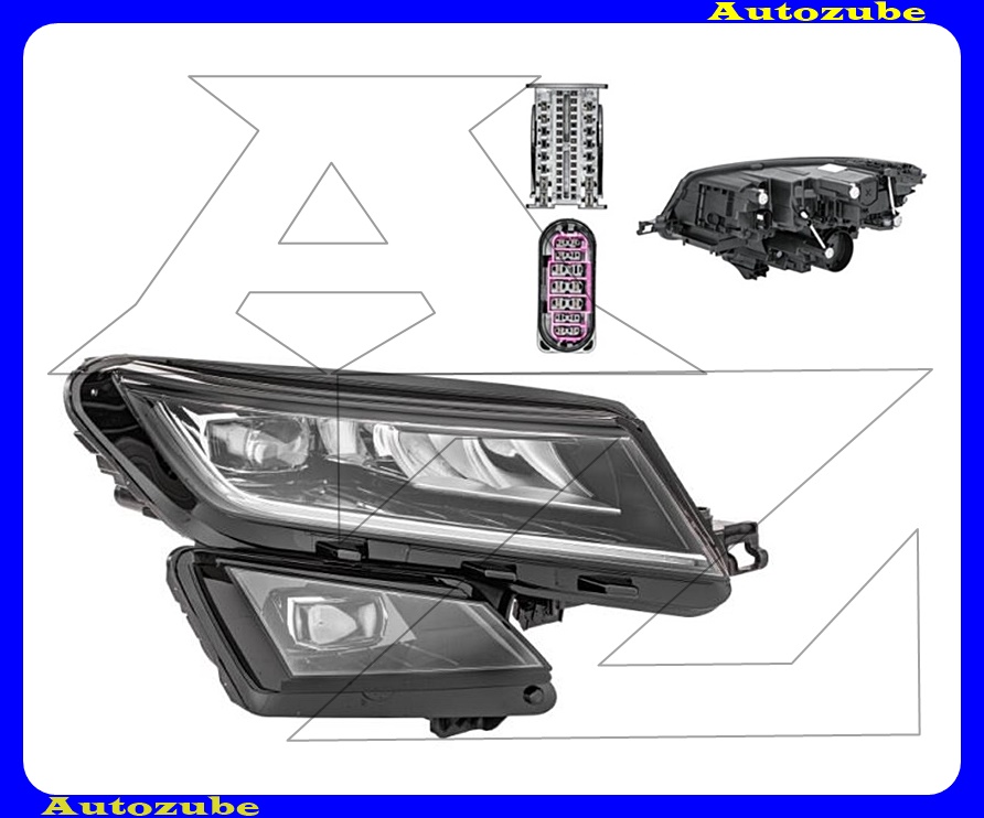 Fényszóró jobb (Full-LED) LED vezérlő nélkül nappali fényhez/helyzetjelzőhöz,LED vezérlő nélkül villogóhoz {HELLA} Fényszóró jobb (Full-LED) LED vezérlő nélkül nappali fényhez/helyzetjelzőhöz,LED vezérlő nélkül villogóhoz {HELLA}