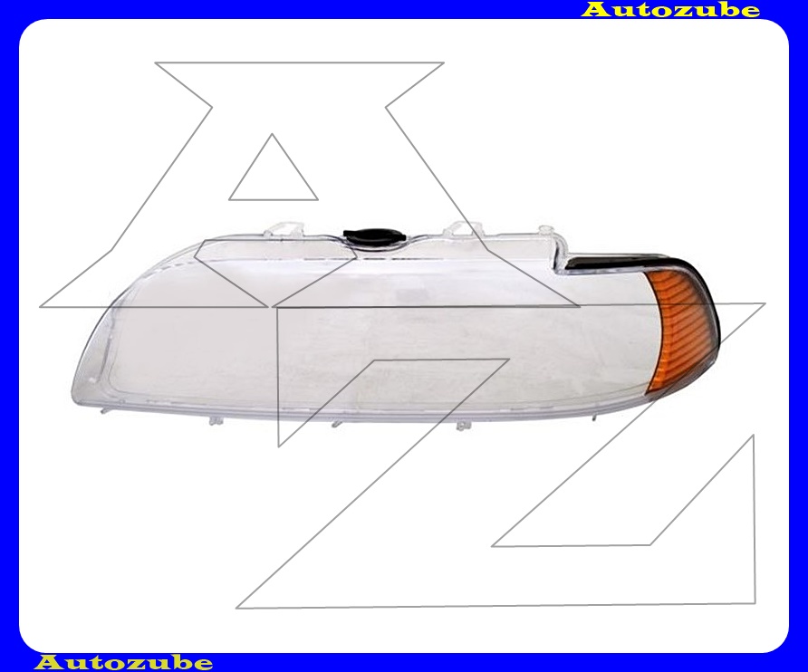 Fényszóró üveg bal sárga indexel {TYC} Fényszóró üveg bal sárga indexel {TYC}