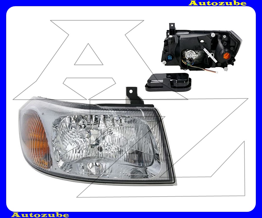 Fényszóró jobb króm házas (H4) (motor nélkül) {TYC} Fényszóró jobb króm házas (H4) (motor nélkül) {TYC}