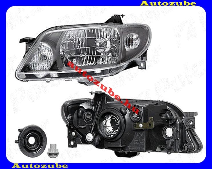 Fényszóró bal fekete házas (H4) (motor nélkül) {TYC} Fényszóró bal fekete házas (H4) (motor nélkül) {TYC}