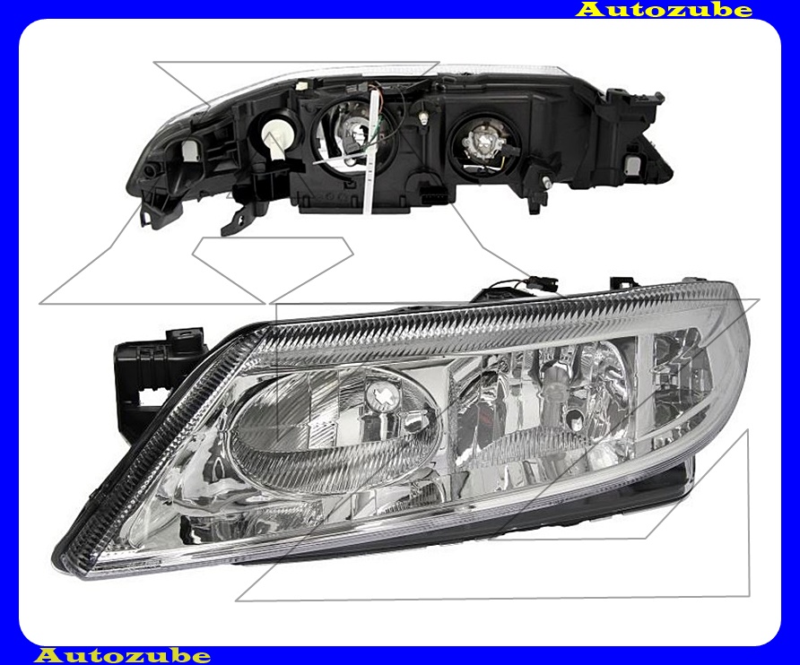 Fényszóró bal (H7/H1) (motor nélkül) {TYC} Fényszóró bal (H7/H1) (motor nélkül) {TYC}