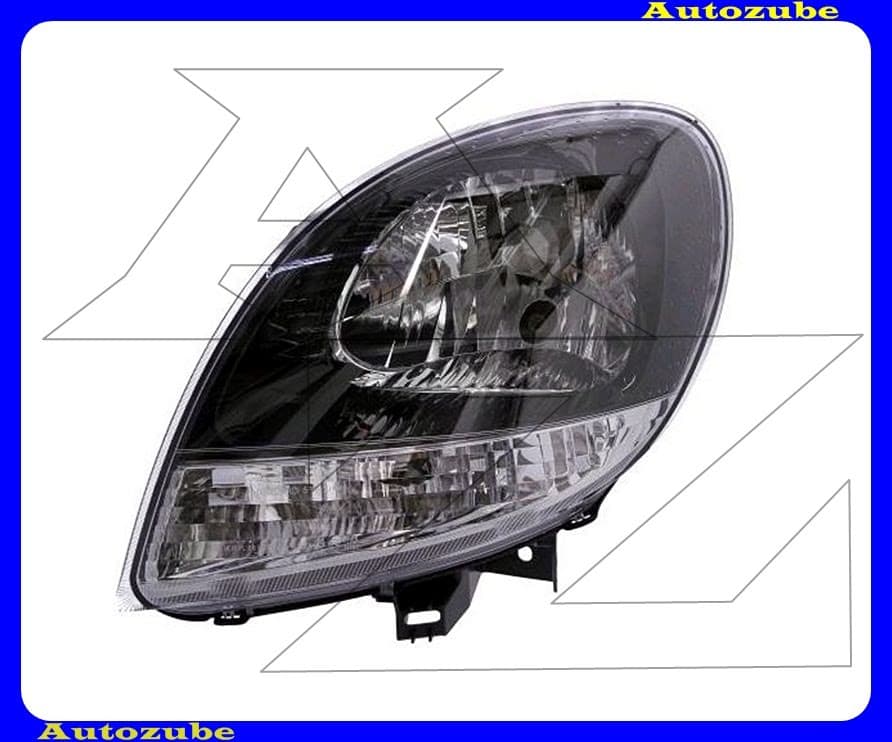 Fényszóró bal fekete házas, fehér indexes (H4) (motor nélkül) {TYC} Fényszóró bal fekete házas, fehér indexes (H4) (motor nélkül) {TYC}