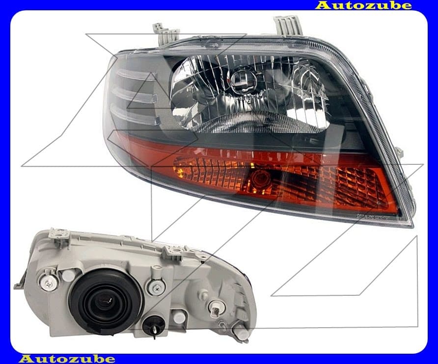 Fényszóró jobb hosszú indexes (H4) (motor nélkül) {TYC} Fényszóró jobb hosszú indexes (H4) (motor nélkül) {TYC}