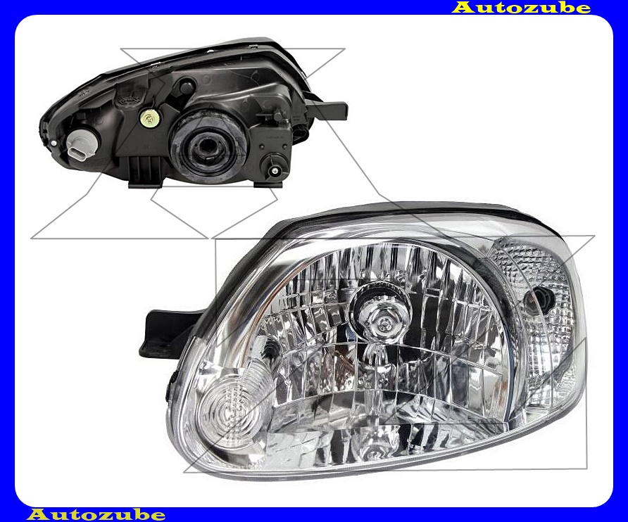 Fényszóró bal (H4) áttetsző indexes (motor nélkül) {TYC} Fényszóró bal (H4) áttetsző indexes (motor nélkül) {TYC}