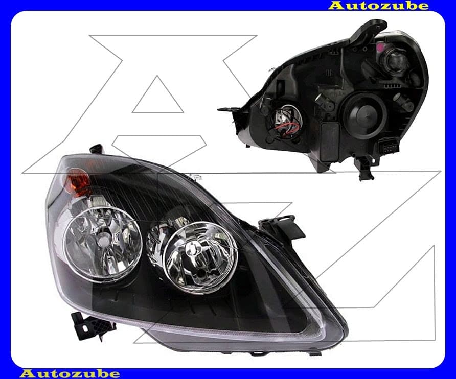 Fényszóró jobb fekete házas (H7/H1) motorral {TYC} Fényszóró jobb fekete házas (H7/H1) motorral {TYC}