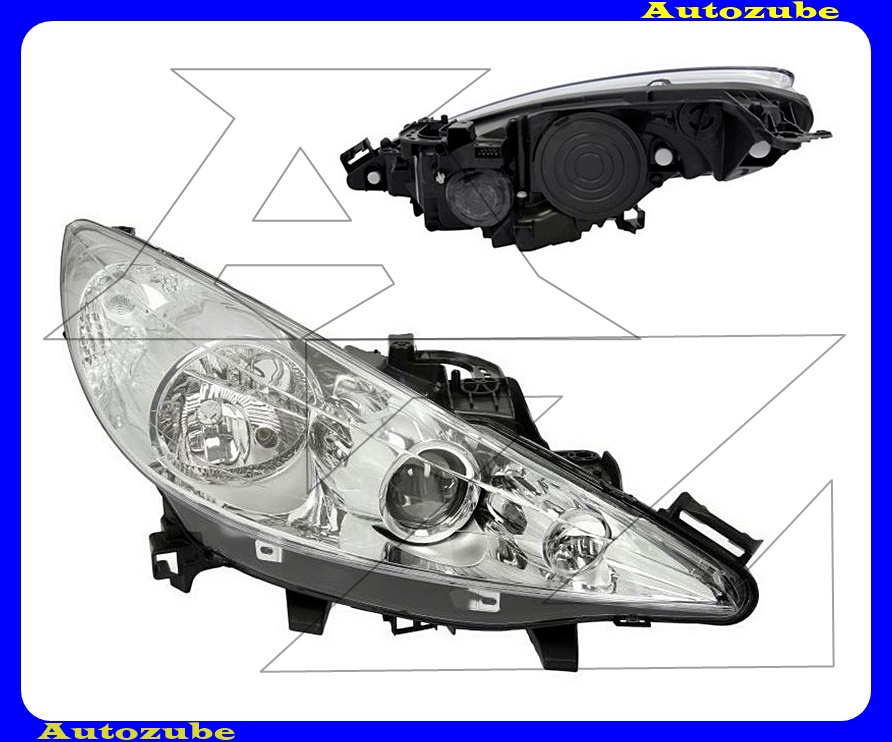 Fényszóró jobb projektoros (2xH7/H1) motorral {TYC} Fényszóró jobb projektoros (2xH7/H1) motorral {TYC}