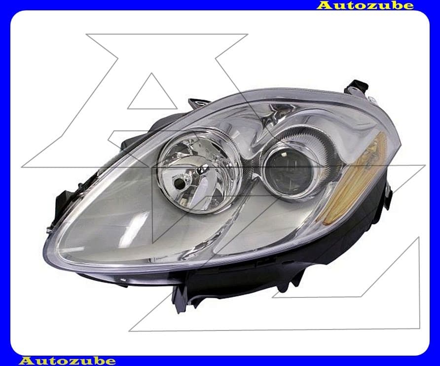 Fényszóró bal króm házas (2xH1) motorral  {TYC}