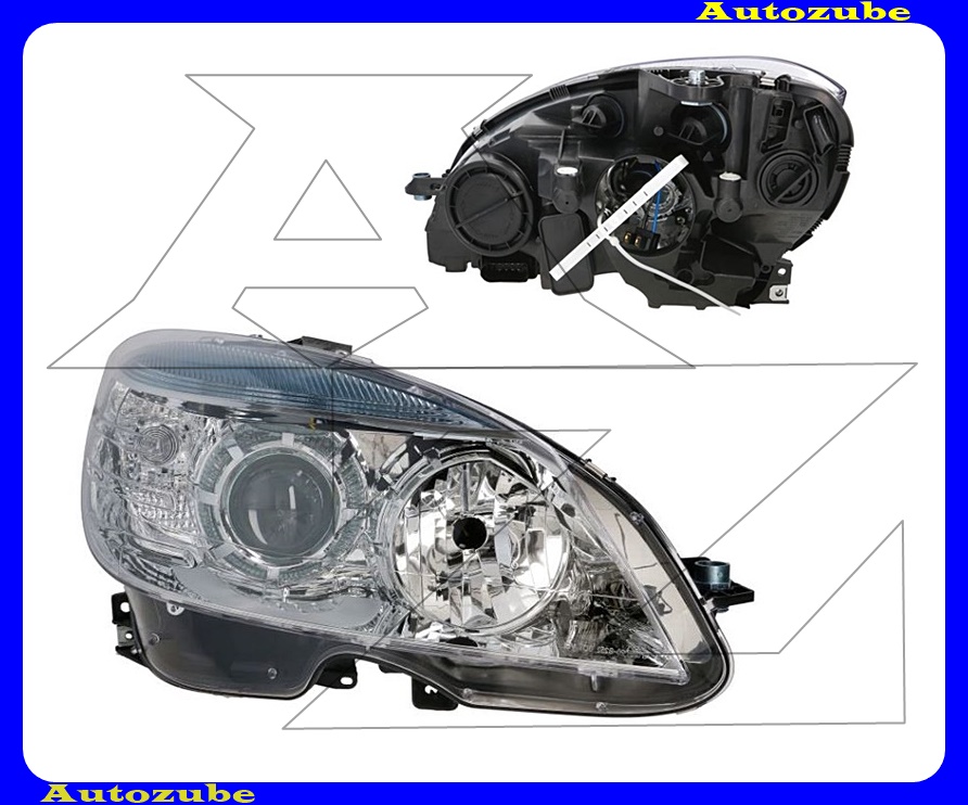 Fényszóró jobb fehér indexes (H7/H7) motorral {TYC} Fényszóró jobb fehér indexes (H7/H7) motorral {TYC}