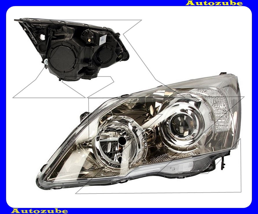 Fényszóró bal füstszürke házas (H1/HB3) motorral {TYC} Fényszóró bal füstszürke házas (H1/HB3) motorral {TYC}