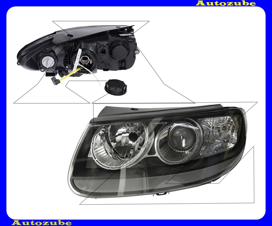 Fényszóró bal (H7/H7) (motor nélkül) {DEPO} Fényszóró bal (H7/H7) (motor nélkül) {DEPO}