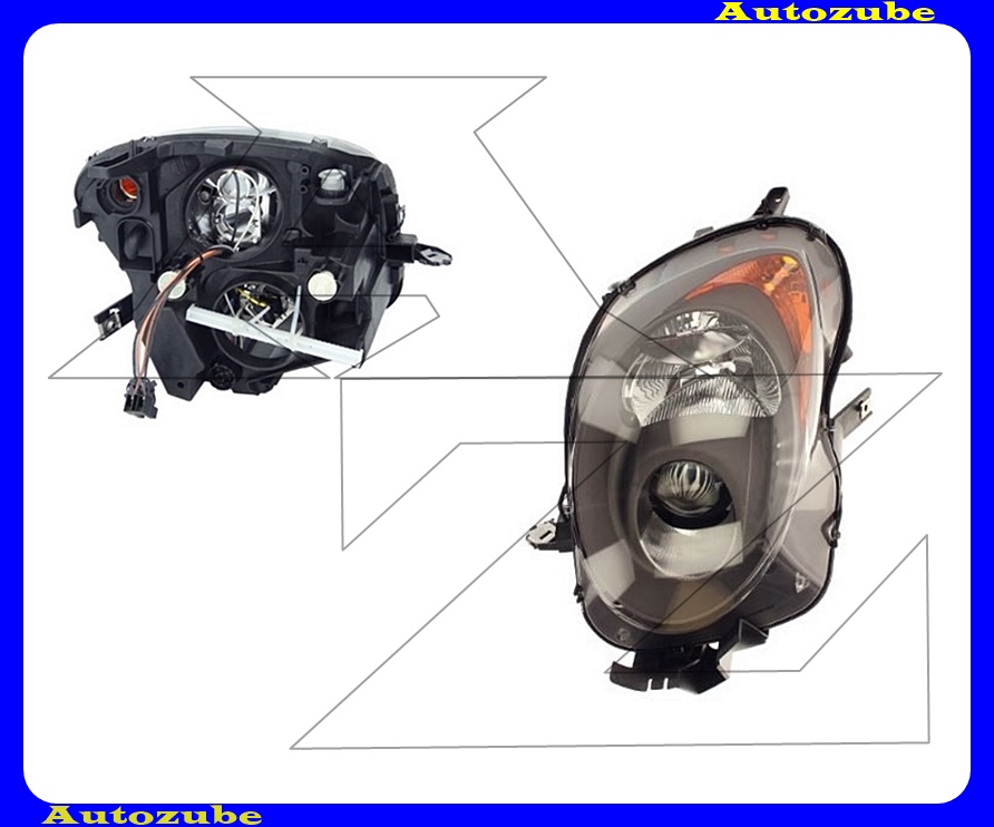 Fényszóró bal (H7/H7) szürke házas, motorral {TYC} /RENDELÉSRE/ Fényszóró bal (H7/H7) szürke házas, motorral {TYC} /RENDELÉSRE/