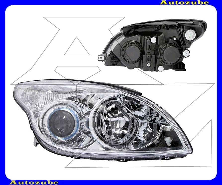 Fényszóró jobb (H7/H1) króm házas (motor nélkül) {TYC} Fényszóró jobb (H7/H1) króm házas (motor nélkül) {TYC}