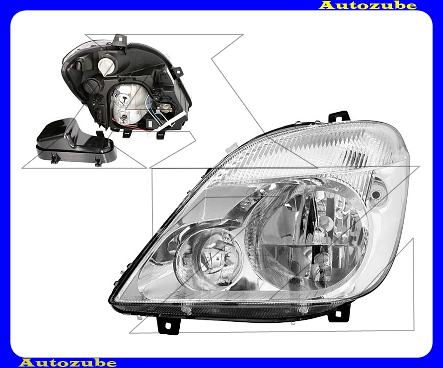 Fényszóró bal ködlámpás (3xH7) motorral {TYC} Fényszóró bal ködlámpás (3xH7) motorral {TYC}