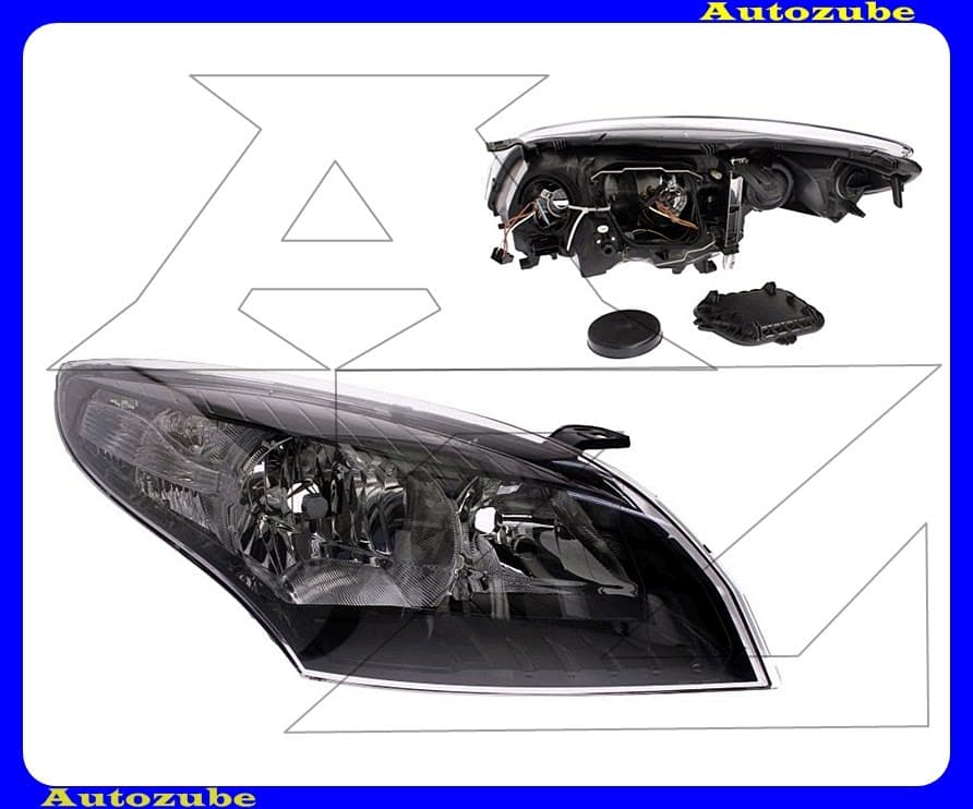 Fényszóró jobb fekete házas, nappali fénnyel (2xH7/P21W) motorral {TYC} Fényszóró jobb fekete házas, nappali fénnyel (2xH7/P21W) motorral {TYC}
