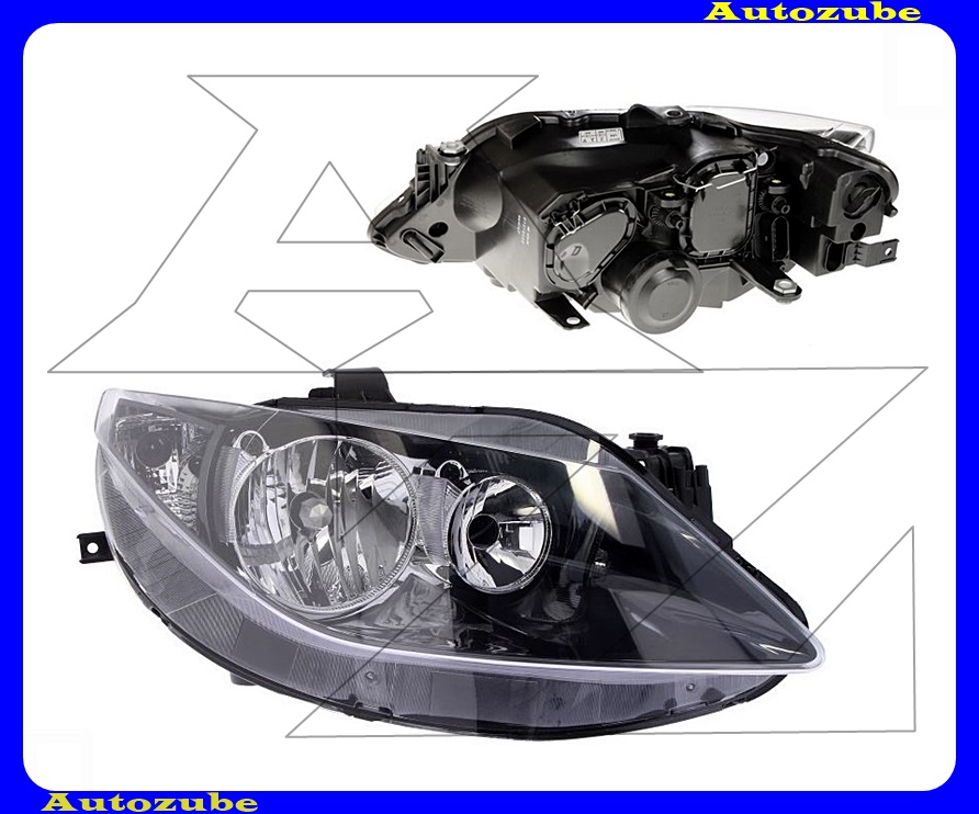 Fényszóró jobb fekete házas (H7/H7) (motor nélkül) {TYC} Fényszóró jobb fekete házas (H7/H7) (motor nélkül) {TYC}