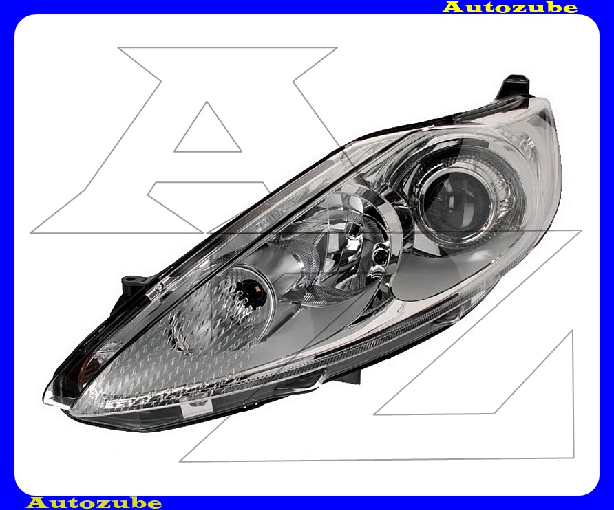 Fényszóró bal króm házas, projektoros (H7/H1) motorral {TYC} Fényszóró bal króm házas, projektoros (H7/H1) motorral {TYC}