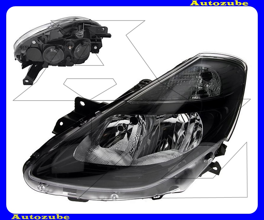 Fényszóró bal fekete házas (H7/H7) (motor nélkül) {TYC} Fényszóró bal fekete házas (H7/H7) (motor nélkül) {TYC}