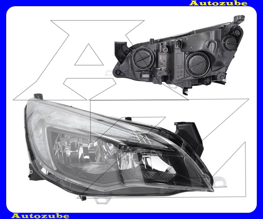 Fényszóró jobb fekete házas (H7/H7/W21/5W) nappali fénnyel, motorral {DEPO} Fényszóró jobb fekete házas (H7/H7/W21/5W) nappali fénnyel, motorral {DEPO}