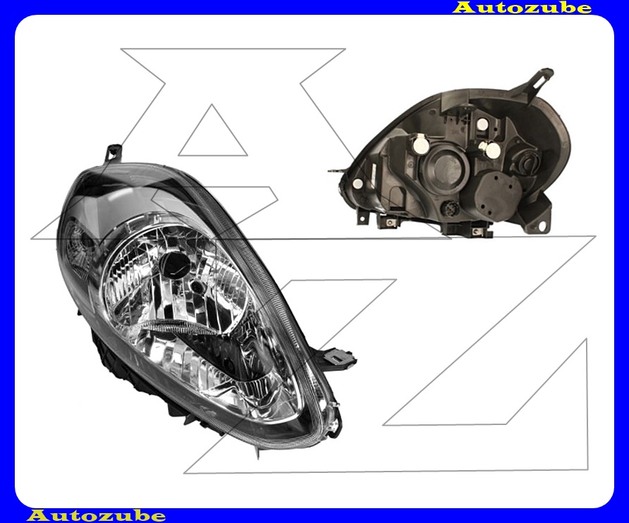 Fényszóró jobb króm házas (H4) motorral {TYC} Fényszóró jobb króm házas (H4) motorral {TYC}