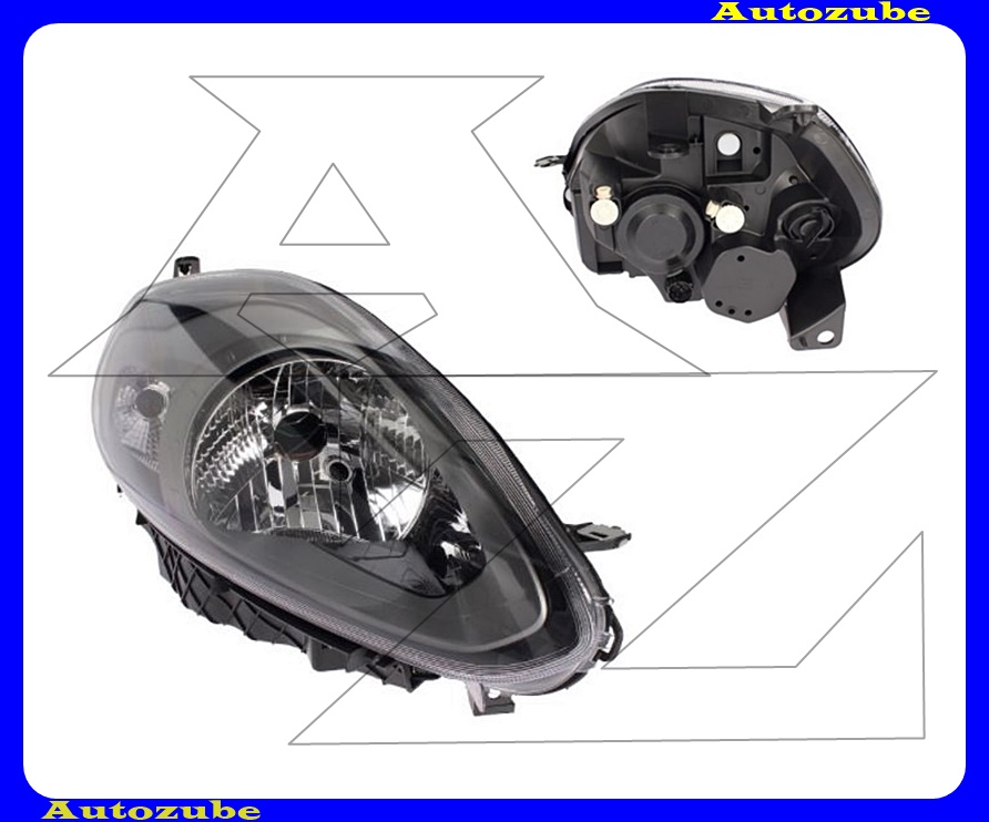 Fényszóró jobb antracit házas (H4) motorral {TYC} Fényszóró jobb antracit házas (H4) motorral {TYC}