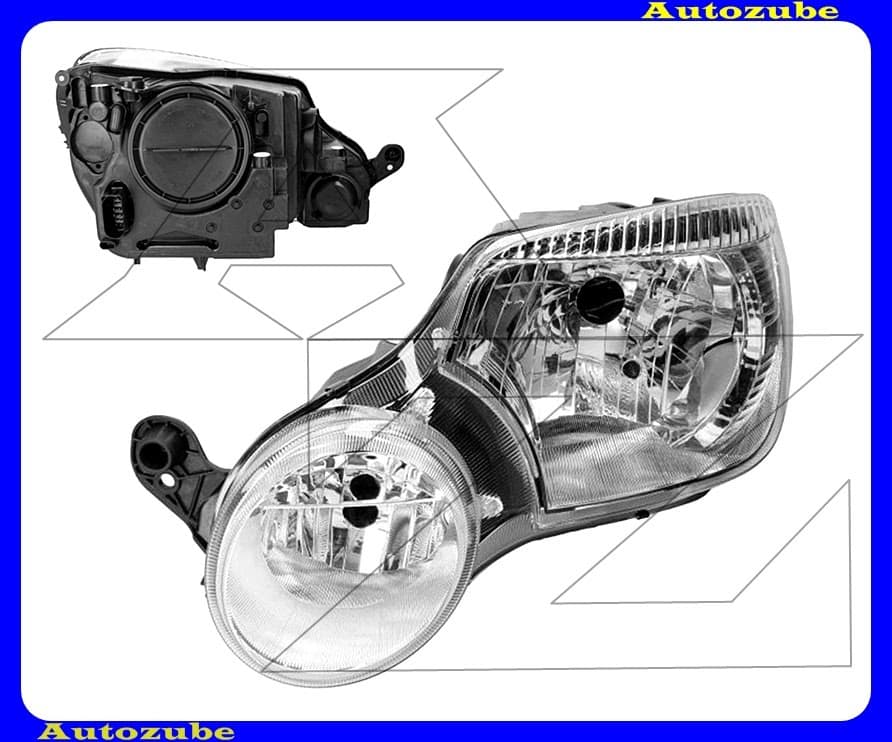 Fényszóró bal (H4/H7/P13W) ködlámpás, motorral (YETI logo nélkül) {TYC} Fényszóró bal (H4/H7/P13W) ködlámpás, motorral (YETI logo nélkül) {TYC}