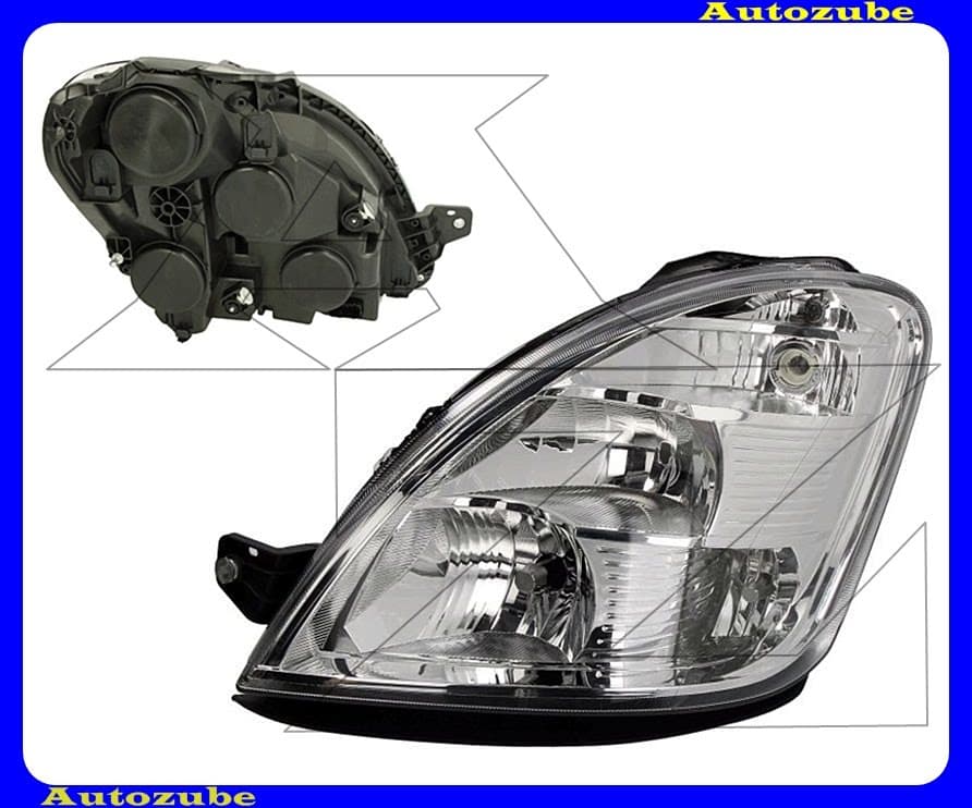 Fényszóró bal (2xH7/H1) motorral {TYC} Fényszóró bal (2xH7/H1) motorral {TYC}