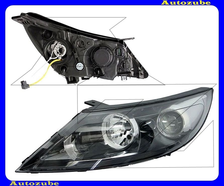 Fényszóró bal (H7/H7) motor nélkül {TYC} Fényszóró bal (H7/H7) motor nélkül {TYC}