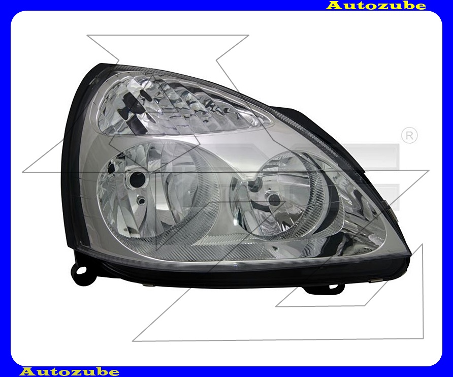 Fényszóró jobb, króm házas (H7/H1) motor nélkül {TYC} Fényszóró jobb, króm házas (H7/H1) motor nélkül {TYC}