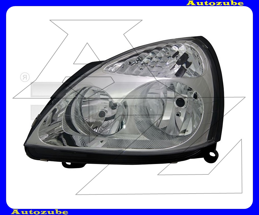 Fényszóró bal, króm házas (H7/H1) motor nélkül {TYC} Fényszóró bal, króm házas (H7/H1) motor nélkül {TYC}