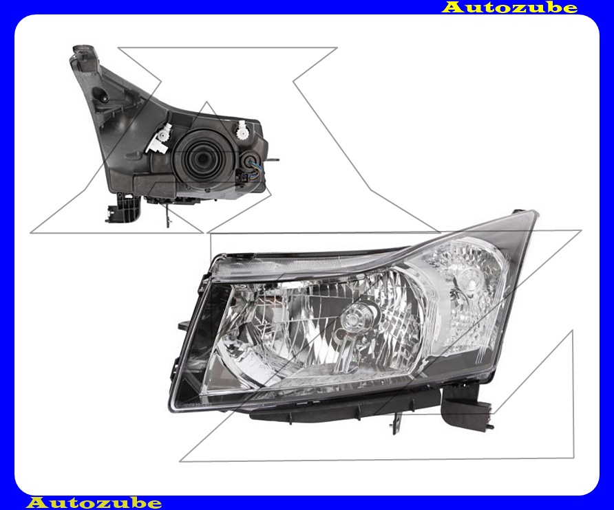 Fényszóró bal (H4) motorral {DEPO} Fényszóró bal (H4) motorral {DEPO}