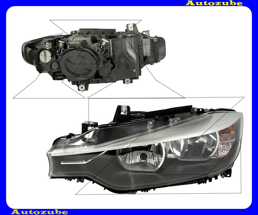 Fényszóró bal (H7/H7) motorral {DEPO} Fényszóró bal (H7/H7) motorral {DEPO}