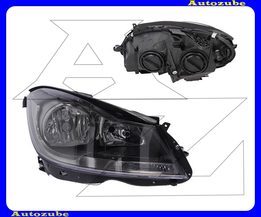 Fényszóró jobb fekete házas (H7/H7) motorral {TYC} Fényszóró jobb fekete házas (H7/H7) motorral {TYC}