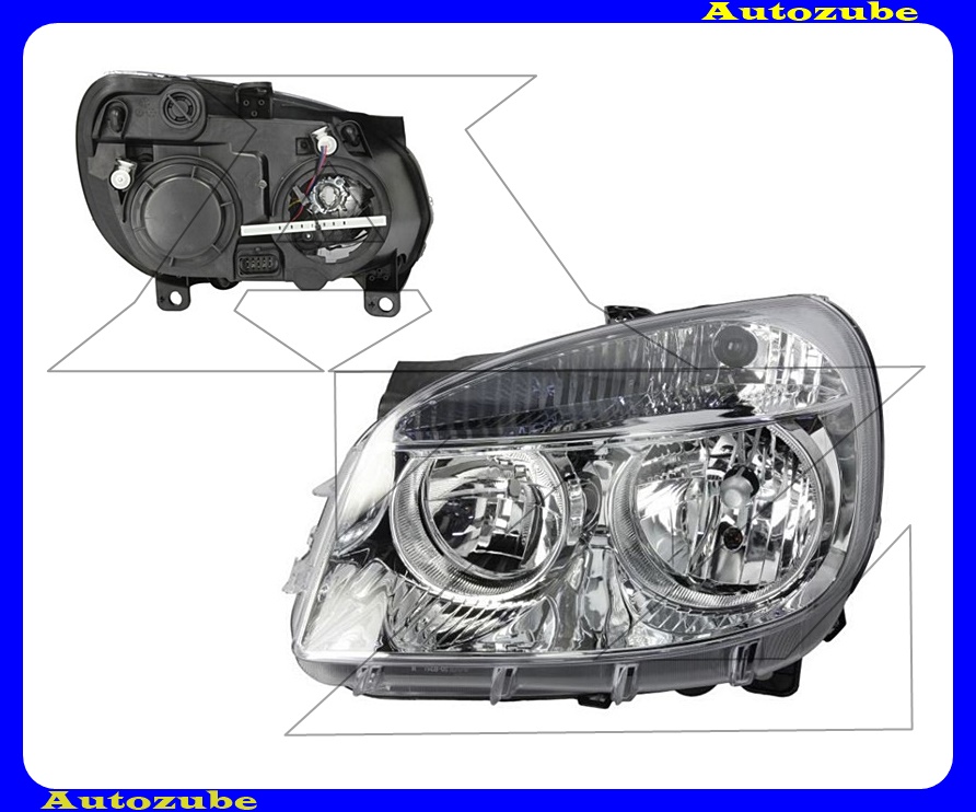 Fényszóró bal (H7/H1) (motor nélkül) {TYC} Fényszóró bal (H7/H1) (motor nélkül) {TYC}