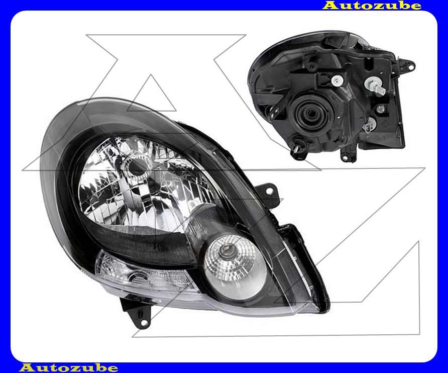Fényszóró jobb fekete házas (H4) (motor nélkül) {DEPO} Fényszóró jobb fekete házas (H4) (motor nélkül) {DEPO}