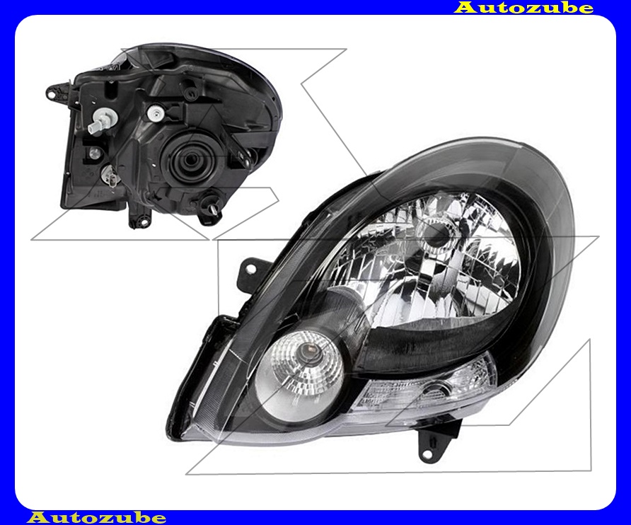 Fényszóró bal fekete házas (H4) (motor nélkül) {DEPO} Fényszóró bal fekete házas (H4) (motor nélkül) {DEPO}