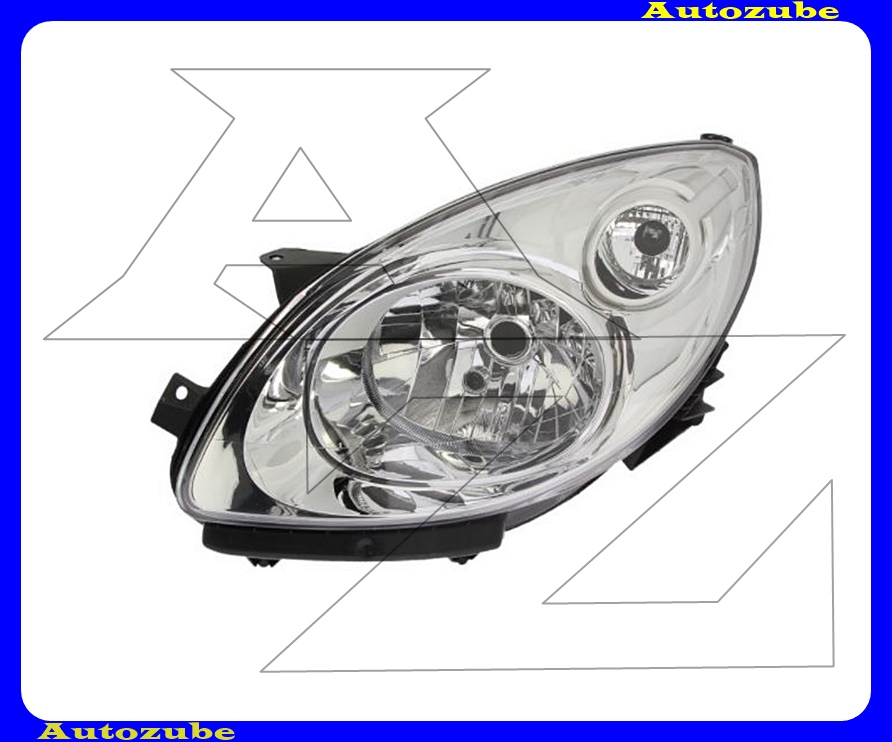 Fényszóró bal króm házas (H4) motorral {TYC} Fényszóró bal króm házas (H4) motorral {TYC}